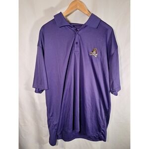 Vansport ECU Pirates Mens 2X Purple Short Sleeve Polo Shirt East Carolina 2600